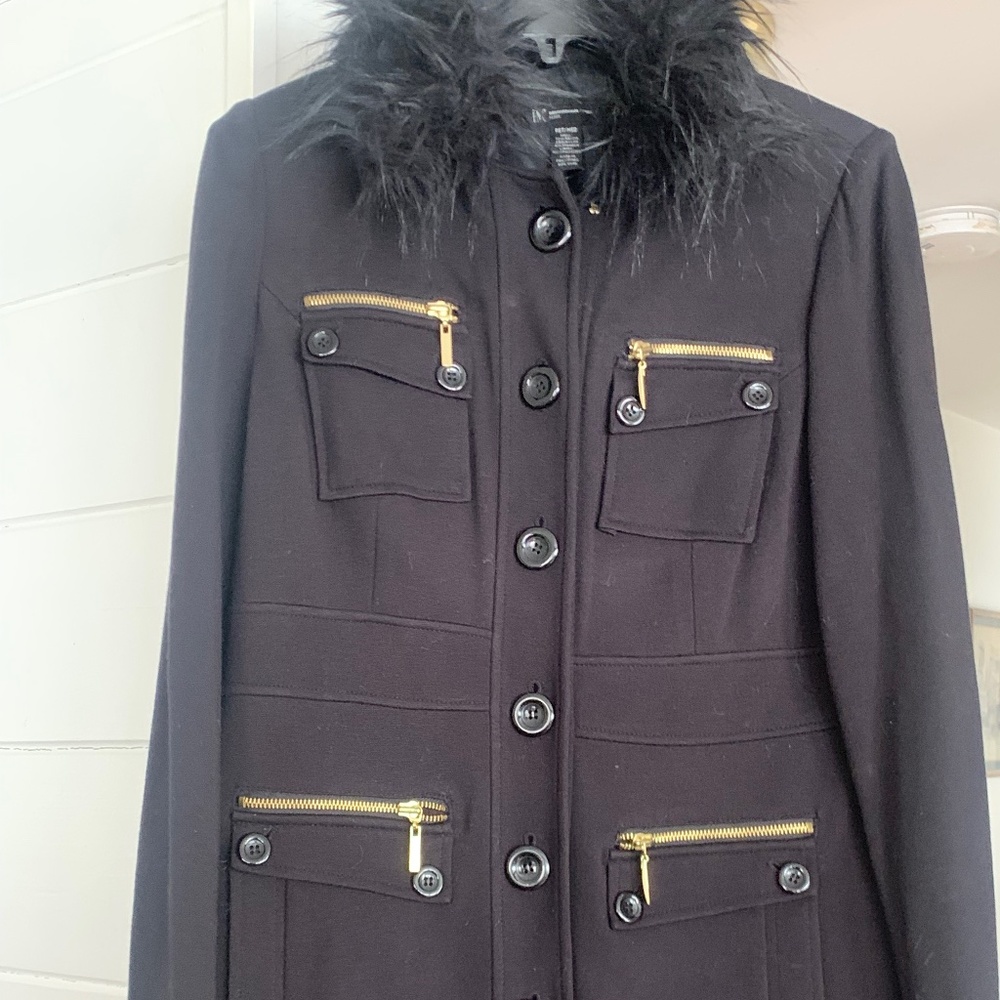 INC Light Weigh Peacoat with removable collar